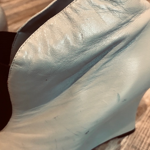 Leather wedges ankle booties - Picture 4 of 6